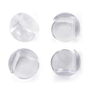 Set protecții pentru colțuri ascuțite, ușor de instalat, 4 bucăți, 3.6 x 3.6 x 2.7 cm, Feedo, Transparent