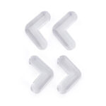 Set protecții pentru colțuri ascuțite, ușor de instalat, 4 bucăți, 4 x 4 x 1.5 cm, Feedo, Transparent