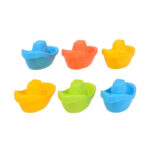 Set 6 bărcuțe pentru baie, Happy World, Multicolor