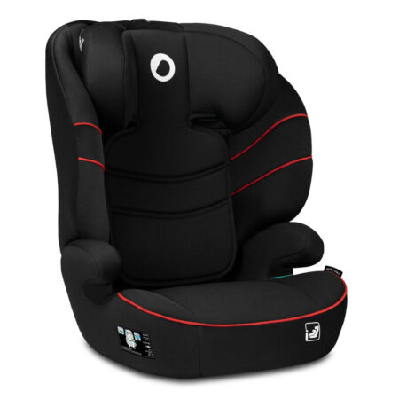 Scaun auto Lars i-Size, cu tetieră reglabilă, Lionelo, 15-36 Kg, 100-150 cm, Negru/Roșu