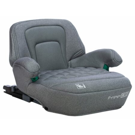 Înălțător auto cu isofix, spătar înalt și cotiere, Cosmo Plus I-Size, 25-36 Kg, FreeOn, Gri