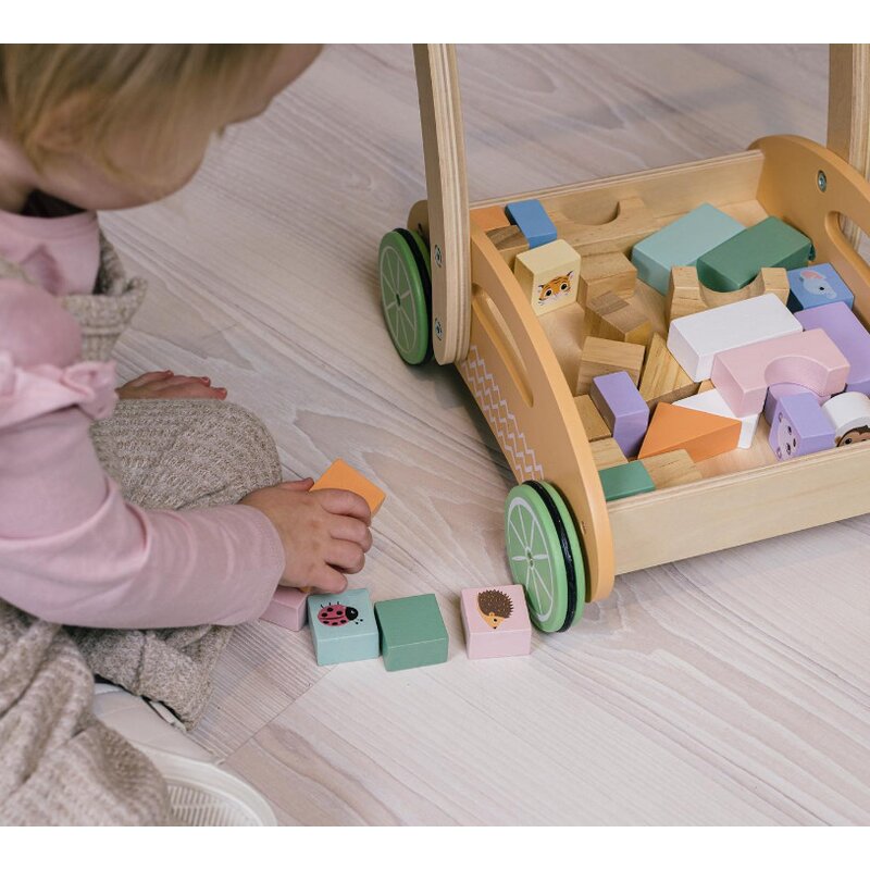 Antepremergător, Din lemn, Joueco, Familia Wildies, Multicolor - Image 4