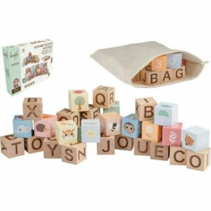 Cuburi din lemn, Joueco, Familia Wildies, Multicolor