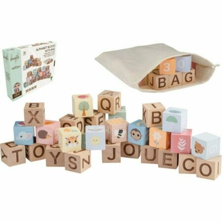 Cuburi din lemn, Joueco, Familia Wildies, Multicolor
