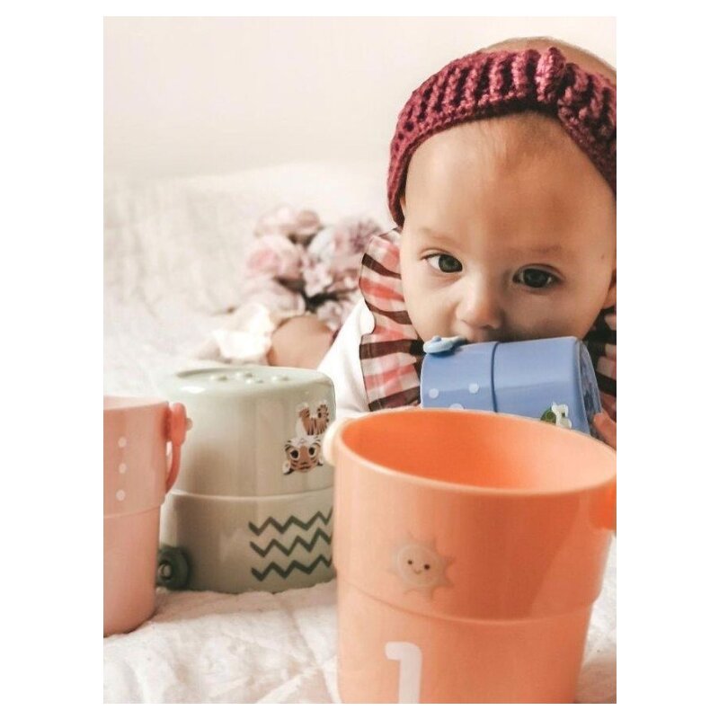 Set 4 găletușe de baie și pentru stivuit, Joueco, Multicolor - Image 11