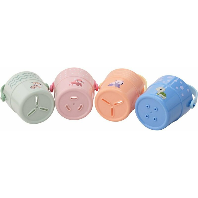 Set 4 găletușe de baie și pentru stivuit, Joueco, Multicolor - Image 2