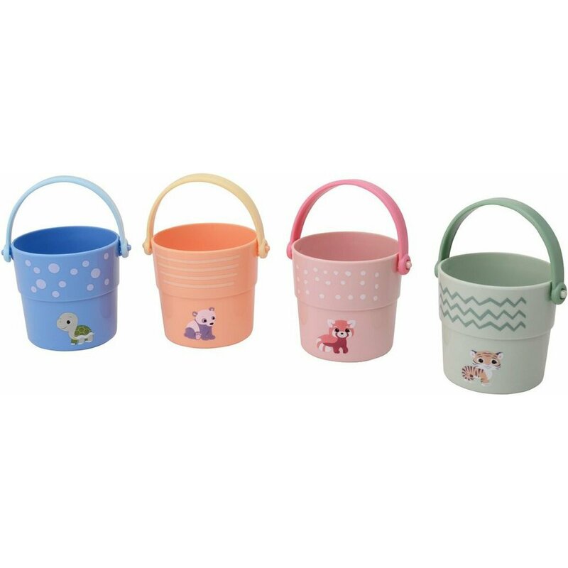 Set 4 găletușe de baie și pentru stivuit, Joueco, Multicolor - Image 16