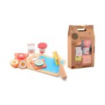 Set de mic dejun, Din lemn, Joueco, Multicolor