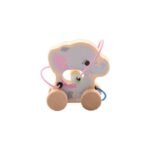 Jucărie elefant din lemn, Joueco, Multicolor