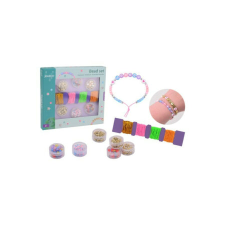 Set creativ de mărgele pentru brățări, săculeț inclus, Joueco, Multicolor