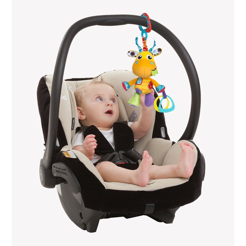 Jucărie pentru cărucior, scoică auto și pătuț, Playgro, Jerry Giraffe Munchimal - Image 3