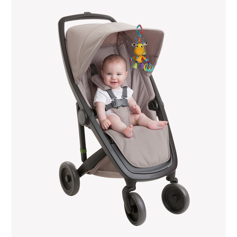 Jucărie pentru cărucior, scoică auto și pătuț, Playgro, Jerry Giraffe Munchimal - Image 2