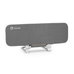 Barieră de protecție pliabilă pentru pat, cu sistem de blocare standsafe, 150 x 45 cm, Lora, Gri