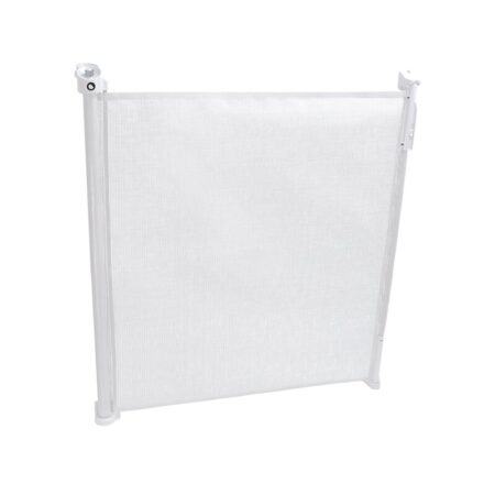 Poartă de siguranță retractabilă, textilă, 140 cm, Tulia, Lionelo, Alb