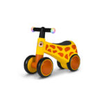 Bicicletă fără pedale cu 4 roți, antiderapantă, 12-36 luni, Lionelo, Sammy, Galben