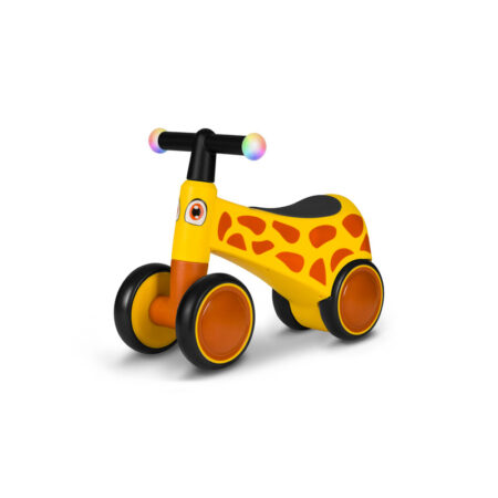 Bicicletă fără pedale cu 4 roți, antiderapantă, 12-36 luni, Lionelo, Sammy, Galben