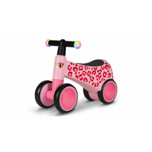 Bicicletă fără pedale cu 4 roți, antiderapantă, 12-36 luni, Lionelo, Sammy, Roz