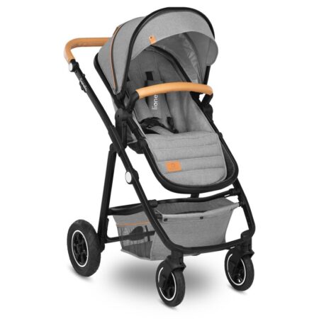 Cărucior 2 în 1, Lionelo, Amber, 0-22 kg, Gri deschis