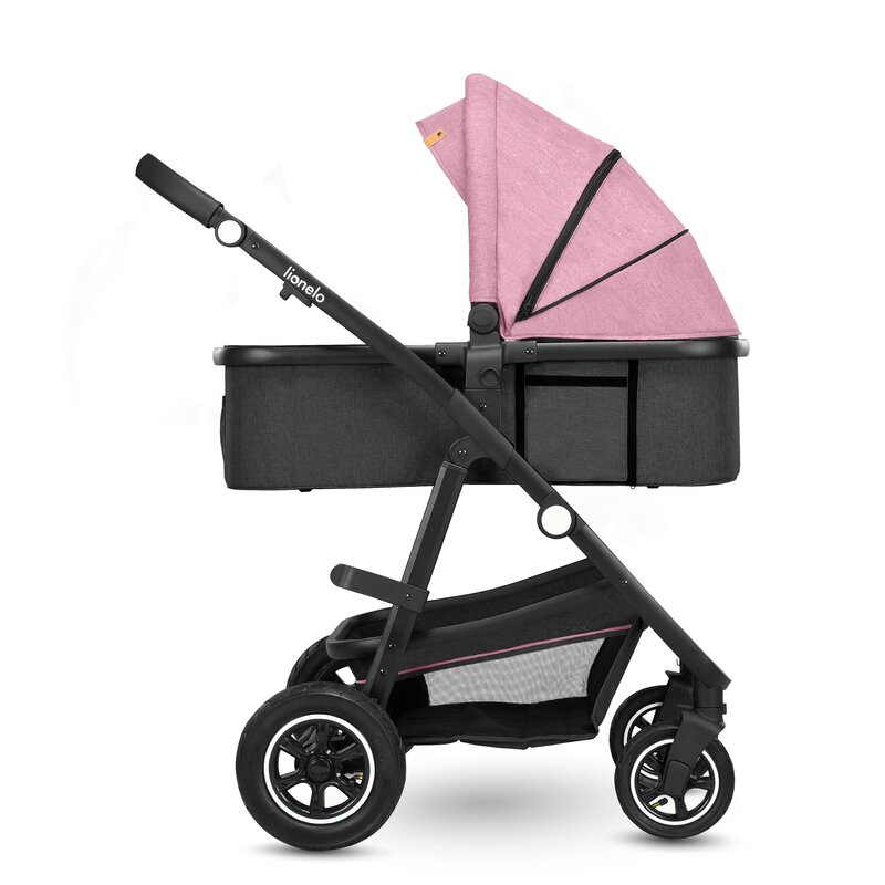 Cărucior 2 în 1, Lionelo, Amber, 0-22 kg, Roz - Image 6