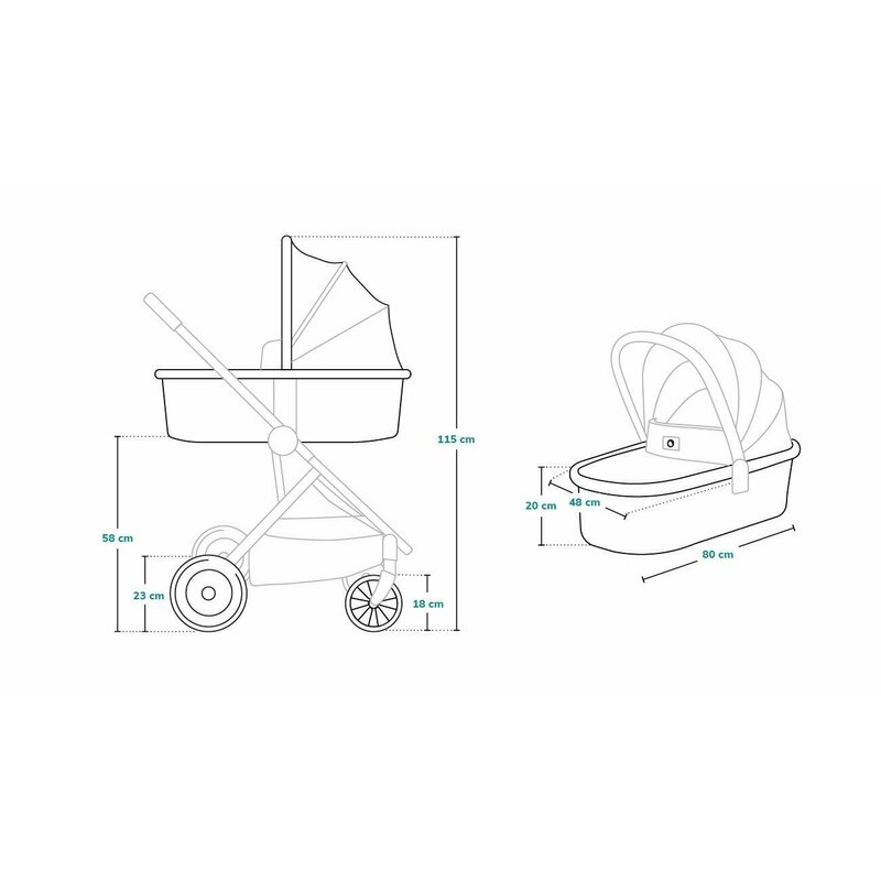Cărucior 2 în 1, Lionelo, Amber, 0-22 kg, Roz - Image 21