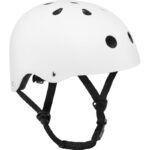 Cască de protecție pentru copii reglabilă din ABS și EPS, mărimea M 50-56 cm, Lionelo, Alb