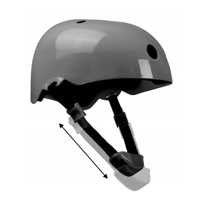 Cască de protecție pentru copii reglabilă din ABS și EPS, mărimea M 50-56 cm, Lionelo, Gri - Image 8