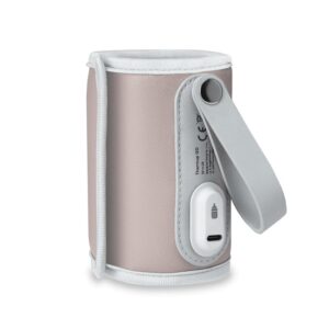 Încălzitor biberoane, portabil, temperatură constantă 24 h, încărcare USB, Lionelo, ThermUp Go, Roz
