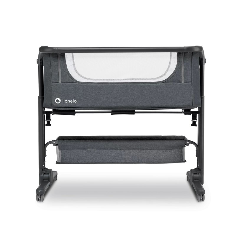 Pătuț co-sleeper pliabil, reglabil pe înălțime, Lionelo, Timon, Gri - Image 6
