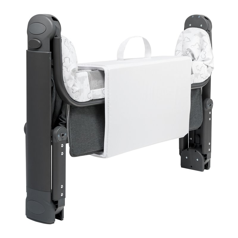Pătuț co-sleeper pliabil, reglabil pe înălțime, Lionelo, Timon, Gri - Image 11