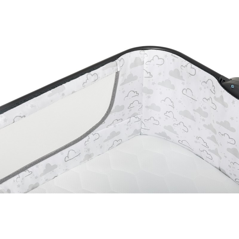 Pătuț co-sleeper pliabil, reglabil pe înălțime, Lionelo, Timon, Gri - Image 14