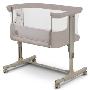 Pătuț co-sleeper 3 în 1 cu sistem de legănare, saltea și geantă inclusă, reglabil pe înălțime, Lionelo, Aurora, Bej