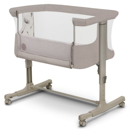 Pătuț co-sleeper 3 în 1 cu sistem de legănare, saltea și geantă inclusă, reglabil pe înălțime, Lionelo, Aurora, Bej