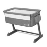 Pătuț co-sleeper 2 în 1, reglabil pe înălțime, Lionelo, Theo, Light Grey