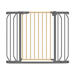 Poartă de siguranță prin presiune, 105 cm, Truus Slim, Lionelo, Gri/Natur