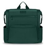 Rucsac impermeabil pentru mămici cu 12 compartimente si salteluță de schimbat, Lionelo, Cube, Verde