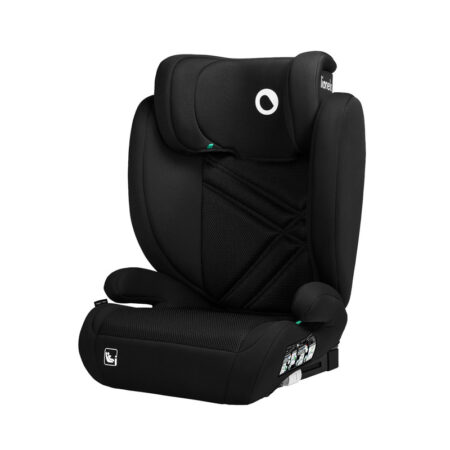 Scaun auto reglabil, cu Isofix, 100-150 cm, 4-12 ani, 15-35 Kg, Lionelo, Hugo, Negru