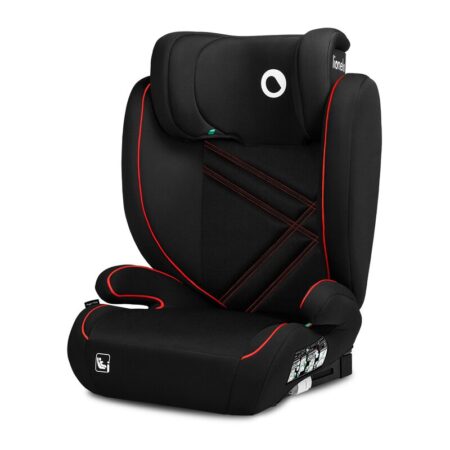 Scaun auto reglabil, cu Isofix, 100-150 cm, 4-12 ani, 15-35 Kg, Lionelo, Hugo, Roșu