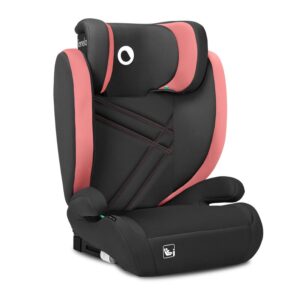 Scaun auto reglabil, cu Isofix, 100-150 cm, 4-12 ani, 15-35 Kg, Lionelo, Hugo, Roz