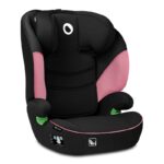 Scaun auto Lars i-Size, cu tetieră reglabilă, Lionelo, 15-36 Kg, 100-150 cm, Negru/Roz