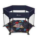Țarc de joacă copii pliabil, 118 x 118 cm, Lionelo, Roel, Blue Navy