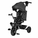 Tricicletă copii pliabil cu scaun reversibil, rotire 360 grade, suport de picioare, control al direcției, Kori, Lionelo, Kori, Grey Stone