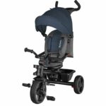 Tricicletă pliabilă copii cu scaun reversibil, rotire 360 grade, control al direcției, Lionelo, Haari, Albastru