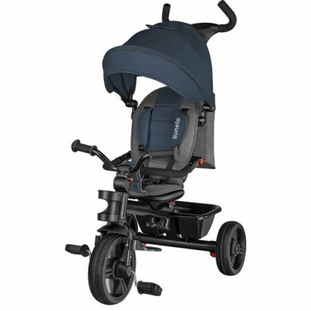 Tricicletă pliabilă copii cu scaun reversibil, rotire 360 grade, control al direcției, Lionelo, Haari, Albastru