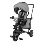 Tricicletă copii pliabilă cu suport picioare, control al direcției, scaun reversibil, rotire 360 grade, Tris, Lionelo, Gri