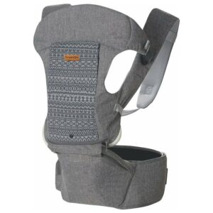 Marsupiu bebe 8 în 1 cu scăunel,3,5 - 15 kg, FreeON, Travel Mode, Grey