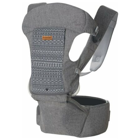 Marsupiu bebe 8 în 1 cu scăunel,3,5 - 15 kg, FreeON, Travel Mode, Grey
