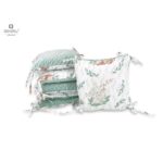 Apărătoare cu 6 pernuțe pentru pătuț 120 x 60 cm, Fermoar și husă lavabilă, Minky și bumbac, MimiNu, Lulu Natural