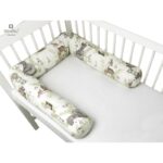 Apărătoare pentru pătuț tip rulou, Bumbac, MimiNu, Design, Calm Forest Natural