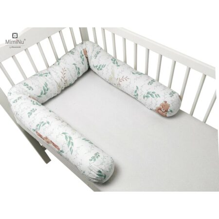 Apărătoare pentru pătuț tip rulou, Bumbac, MimiNu, Lulu Natural