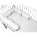 Apărătoare pentru pătuț tip rulou, Bumbac, MimiNu, Lulu Rose